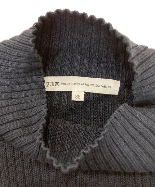 23区（ニジュウサンク）23区 (ニジュウサンク) ニットワンピース ネイビー サイズ:38の古着・服飾アイテム