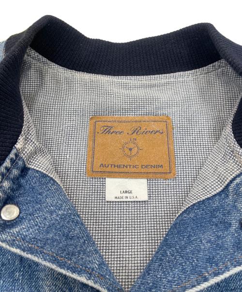 three rivers（スリーリバーズ）three rivers (スリーリバーズ) デニムブルゾン インディゴ サイズ:Ｌの古着・服飾アイテム