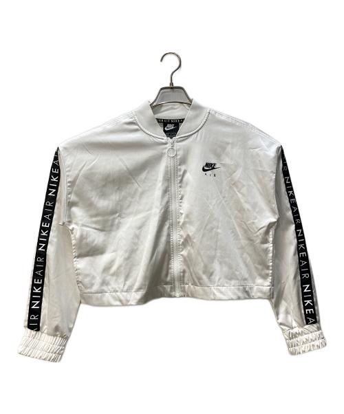 NIKE（ナイキ）NIKE (ナイキ) クロップドナイロンジャケット ホワイト サイズ:Lの古着・服飾アイテム