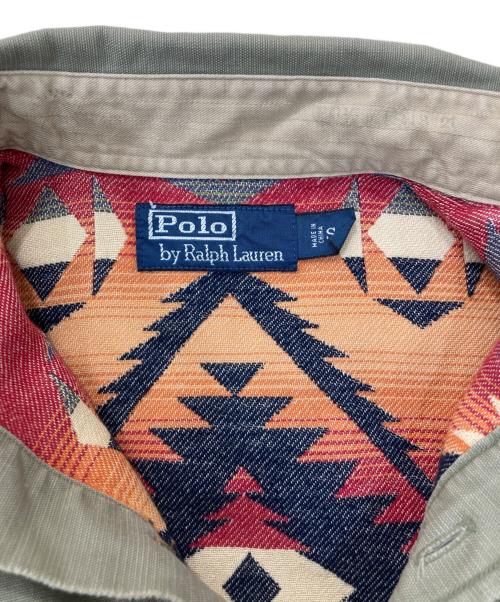 POLO RALPH LAUREN（ポロ・ラルフローレン）POLO RALPH LAUREN (ポロ・ラルフローレン) ネイティブブランケットワークシャツ グリーン サイズ:Sの古着・服飾アイテム