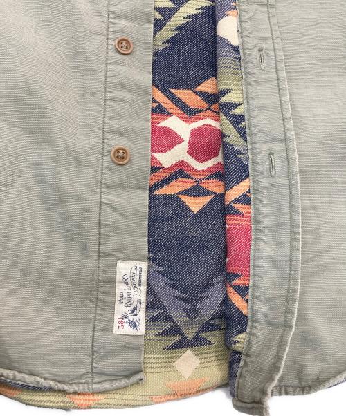 POLO RALPH LAUREN（ポロ・ラルフローレン）POLO RALPH LAUREN (ポロ・ラルフローレン) ネイティブブランケットワークシャツ グリーン サイズ:Sの古着・服飾アイテム