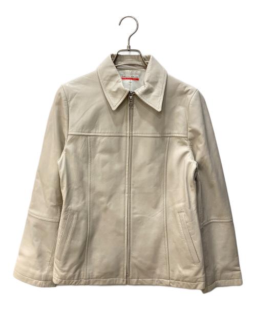 CASTELBAJAC（カステルバジャック）CASTELBAJAC (カステルバジャック) ラムレザージャケット ベージュ サイズ:SIZE 1の古着・服飾アイテム