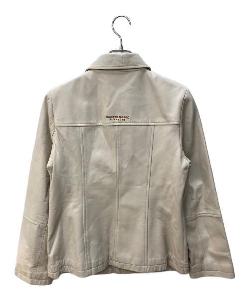 CASTELBAJAC（カステルバジャック）CASTELBAJAC (カステルバジャック) ラムレザージャケット ベージュ サイズ:SIZE 1の古着・服飾アイテム