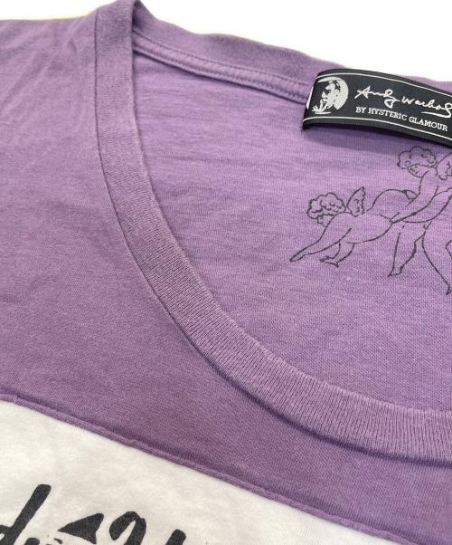 Andy Warhol by HYSTERIC GLAMOUR（アンディーウォーホルバイヒステリックグラマー）Andy Warhol by HYSTERIC GLAMOUR (アンディーウォーホルバイヒステリックグラマー) 洗剤柄オーバーサイズTシャツ パープル サイズ:FREEの古着・服飾アイテム