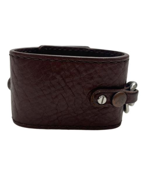 D&G（ディーアンドジー）D&G (ディーアンドジー) レザーブレスレット ブラウンの古着・服飾アイテム