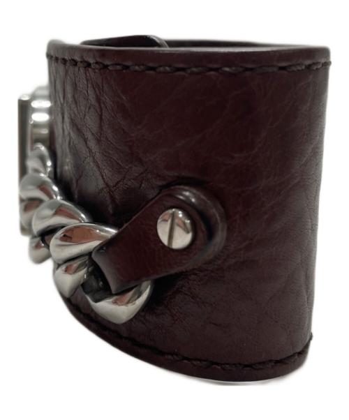 D&G（ディーアンドジー）D&G (ディーアンドジー) レザーブレスレット ブラウンの古着・服飾アイテム