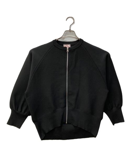 maomade（マオメイド）maomade (マオメイド) ニットブルゾン ブラック サイズ:FREEの古着・服飾アイテム