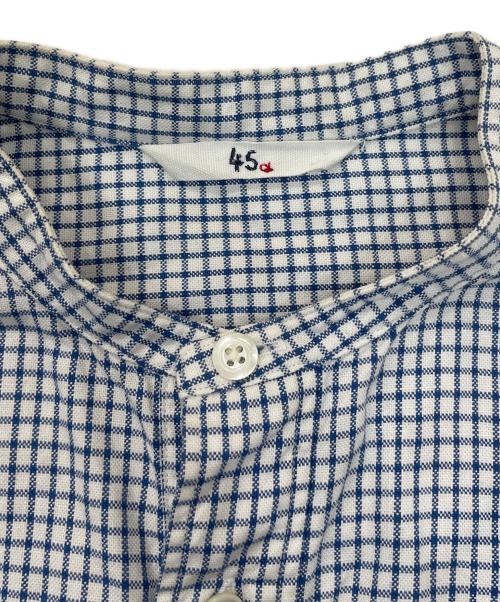 45R（フォーティファイブ・アール）45R (フォーティファイブ・アール) プルオーバーシャツ ブルーの古着・服飾アイテム