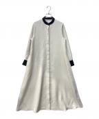 SHIPS anyシップスエニィ）の古着「ダブルクロス Aライン シャツワンピース」｜ベージュ