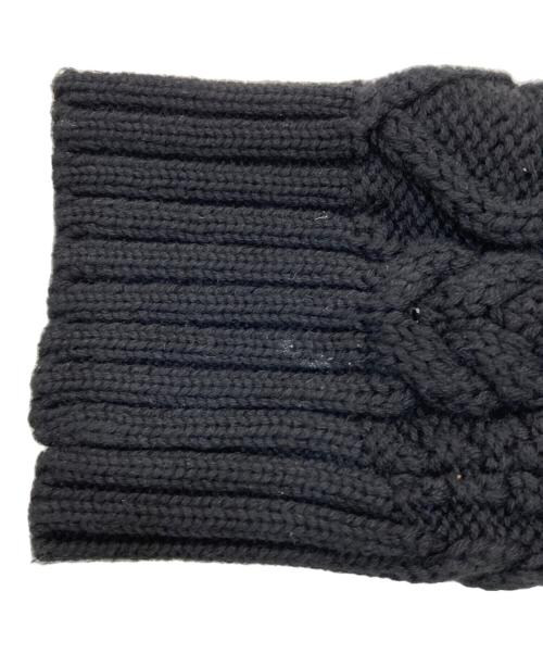 KARL KANI（カールカナイ）KARL KANI (カールカナイ) ウォッシャブル Wフロント スタンドフルジップケーブルニット ブラック サイズ:Lの古着・服飾アイテム