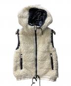 Monique Annモニカ・アン）の古着「ボアダウンベスト」｜ホワイト