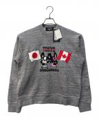 DSQUARED2ディースクエアード）の古着「プリントスウェット」｜グレー