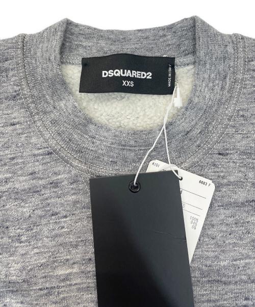 DSQUARED2（ディースクエアード）DSQUARED2 (ディースクエアード) プリントスウェット グレー サイズ:XXS 未使用品の古着・服飾アイテム