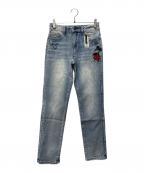 Desigual×DISNEYデシグアル×ディズニー）の古着「ミッキーマウス ストレートジーンズ」｜インディゴ