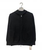 CASHYAGEカシヤージュ）の古着「カシミヤジップパーカー」｜ブラック