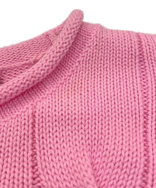 POLO RALPH LAUREN（ポロ・ラルフローレン）POLO RALPH LAUREN (ポロ・ラルフローレン) ロールネックケーブルニット ピンク サイズ:Ｍの古着・服飾アイテム