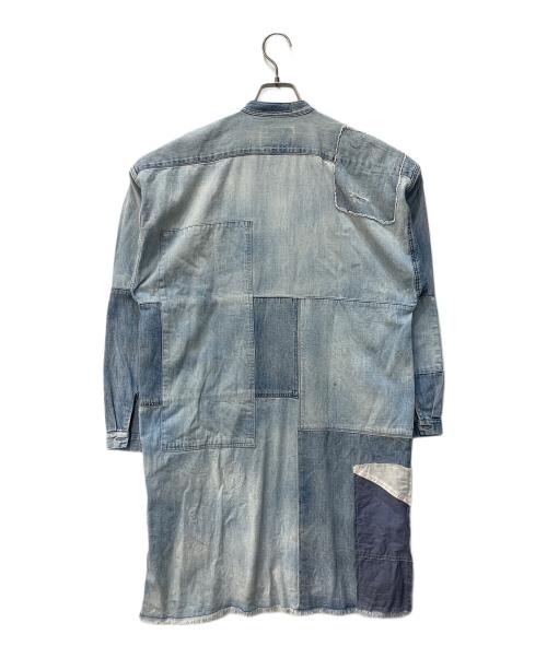 POLO RALPH LAUREN（ポロ・ラルフローレン）POLO RALPH LAUREN (ポロ・ラルフローレン) パッチワークデニムシャツワンピース インディゴ サイズ:4の古着・服飾アイテム