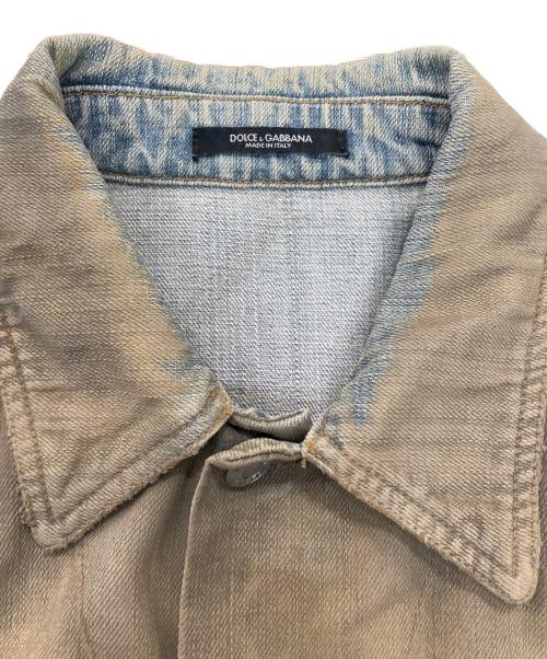 DOLCE & GABBANA（ドルチェ＆ガッバーナ）DOLCE & GABBANA (ドルチェ＆ガッバーナ) コーティングデニムジャケット インディゴ サイズ:50の古着・服飾アイテム