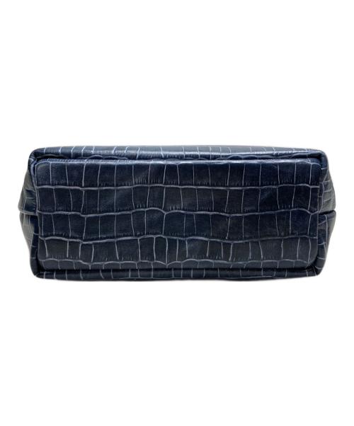 PROTO LEATHERS（プロトレザーズ）PROTO LEATHERS (プロトレザーズ) クロコ型押しレザーハンドバッグ インディゴの古着・服飾アイテム