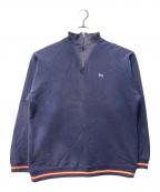 stussyステューシー）の古着「ハーフジップスウェット」｜ネイビー