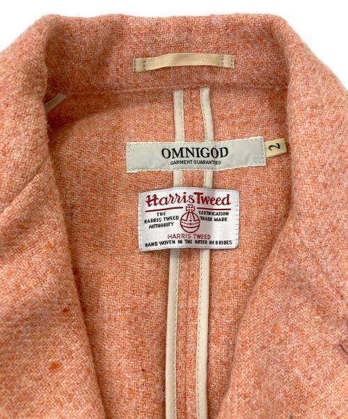 OMNIGOD（オムニゴッド）OMNIGOD (オムニゴッド) Harris Tweed (ハリスツイード) ウールジャケット オレンジ サイズ:2の古着・服飾アイテム