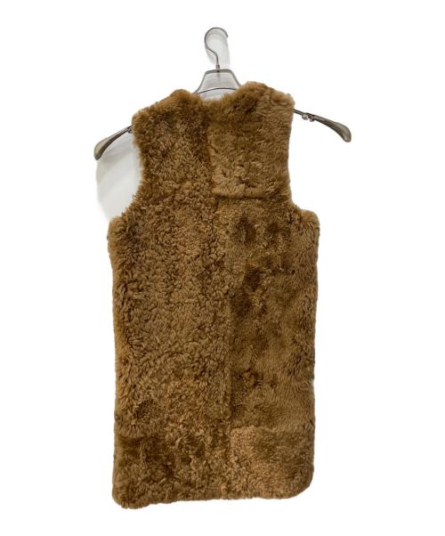 RBS（アールビーエス）RBS (アールビーエス) ラムファー ロングジレ ブラウン サイズ:サイズ表記無しの古着・服飾アイテム