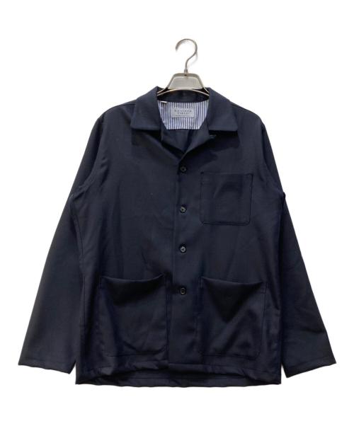 kenneth field（ケネスフィールド）kenneth field (ケネスフィールド) ウール開襟シャツ ネイビー サイズ:Sの古着・服飾アイテム