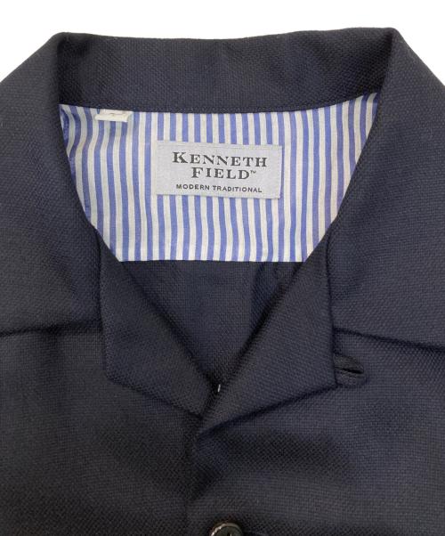 kenneth field（ケネスフィールド）kenneth field (ケネスフィールド) ウール開襟シャツ ネイビー サイズ:Sの古着・服飾アイテム