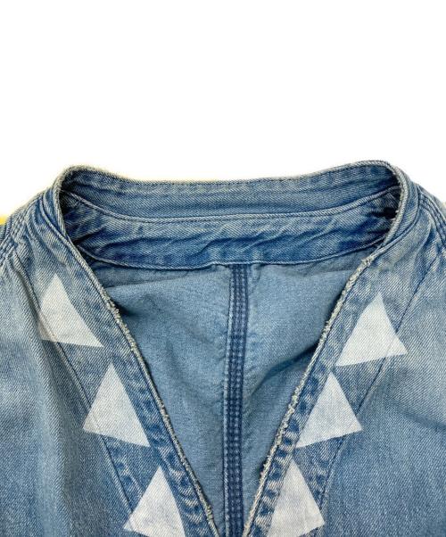 BRU NA BOINNE（ブルーナボイン）BRU NA BOINNE (ブルーナボイン) ノーカラーデニムジャケット インディゴ サイズ:SIZE 1の古着・服飾アイテム