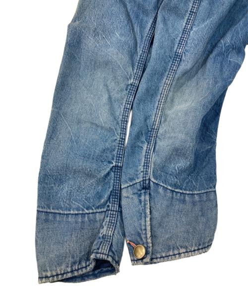 BRU NA BOINNE（ブルーナボイン）BRU NA BOINNE (ブルーナボイン) ノーカラーデニムジャケット インディゴ サイズ:SIZE 1の古着・服飾アイテム