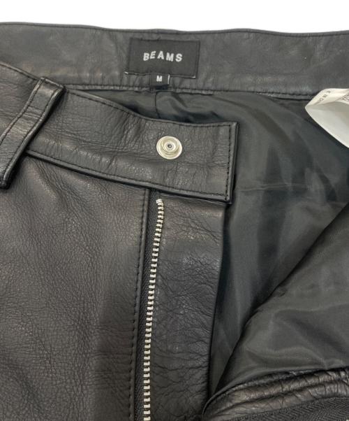 BEAMS（ビームス）BEAMS (ビームス) レザーパンツ ブラック サイズ:Mの古着・服飾アイテム