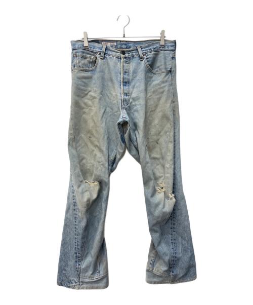 Rebuild by Needles（リビルドバイニードルス）Rebuild by Needles (リビルドバイニードルス) ダメージ加工デニムパンツ インディゴ サイズ:W34の古着・服飾アイテム