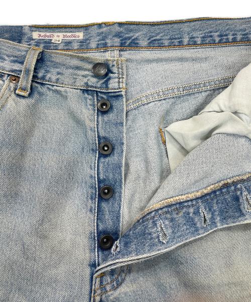 Rebuild by Needles（リビルドバイニードルス）Rebuild by Needles (リビルドバイニードルス) ダメージ加工デニムパンツ インディゴ サイズ:W34の古着・服飾アイテム