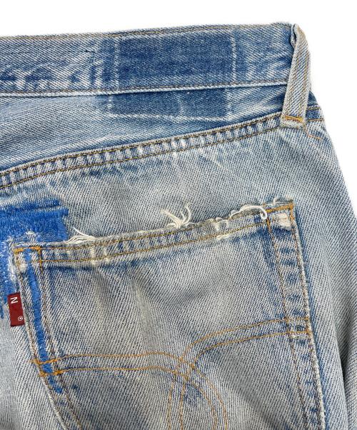 Rebuild by Needles（リビルドバイニードルス）Rebuild by Needles (リビルドバイニードルス) ダメージ加工デニムパンツ インディゴ サイズ:W34の古着・服飾アイテム