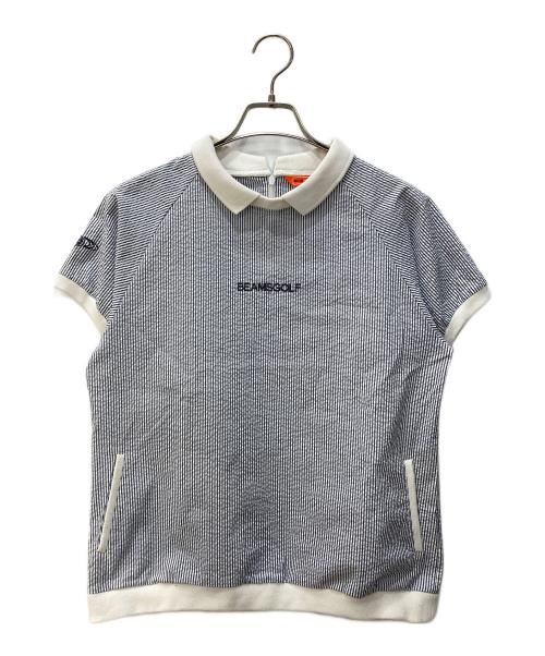 BEAMS GOLF（ビームスゴルフ）BEAMS GOLF (ビームスゴルフ) クールマックス サッカーポロシャツ ブルー サイズ:Lの古着・服飾アイテム