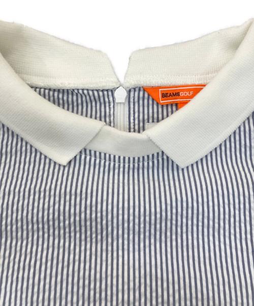 BEAMS GOLF（ビームスゴルフ）BEAMS GOLF (ビームスゴルフ) クールマックス サッカーポロシャツ ブルー サイズ:Lの古着・服飾アイテム