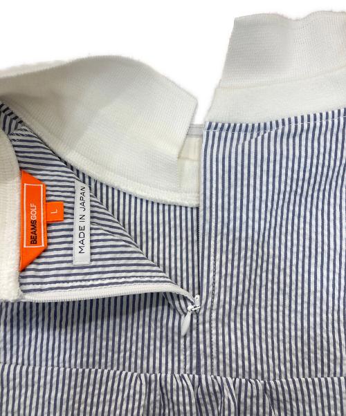 BEAMS GOLF（ビームスゴルフ）BEAMS GOLF (ビームスゴルフ) クールマックス サッカーポロシャツ ブルー サイズ:Lの古着・服飾アイテム