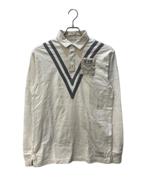Rugby Ralph Lauren（ラグビーラルフローレン）Rugby Ralph Lauren (ラグビーラルフローレン) ラガーシャツ ホワイト サイズ:Mの古着・服飾アイテム