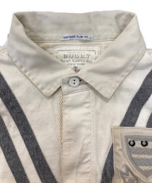 Rugby Ralph Lauren（ラグビーラルフローレン）Rugby Ralph Lauren (ラグビーラルフローレン) ラガーシャツ ホワイト サイズ:Mの古着・服飾アイテム