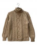 GUERNSEY WOOLLENSガンジーウーレンズ）の古着「タートルネックニット」｜ベージュ