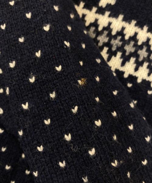 BEAMS（ビームス）BEAMS (ビームス) エルボーパッチバーズアイニット ネイビー サイズ:Sの古着・服飾アイテム