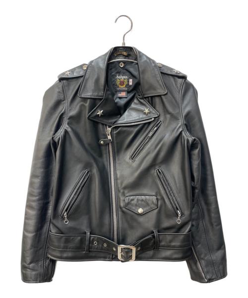 Schott（ショット）Schott (ショット) BEAMS (ビームス) ワンスターダブルライダースジャケット ブラック サイズ:36の古着・服飾アイテム