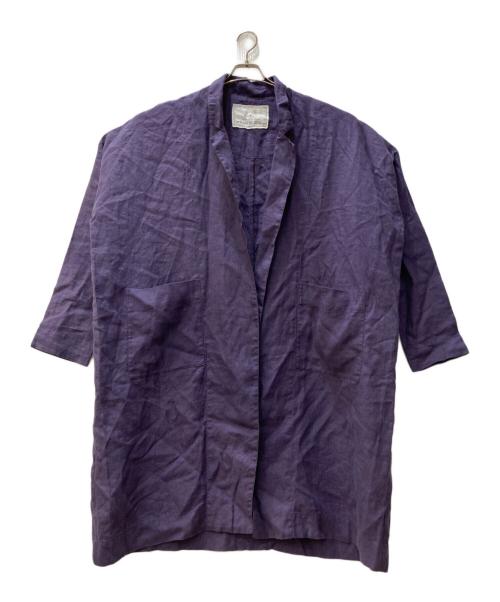 not perfect linen（ノット パーフェクト リネン）not perfect linen (ノット パーフェクト リネン) コート パープル サイズ:MLの古着・服飾アイテム