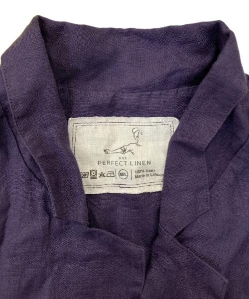 not perfect linen（ノット パーフェクト リネン）not perfect linen (ノット パーフェクト リネン) コート パープル サイズ:MLの古着・服飾アイテム