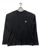 maison kitsuneメゾンキツネ）の古着「長袖Tシャツ」｜ブラック