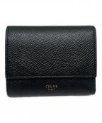 CELINEセリーヌ）の古着「SMALL TRIFOLD WALLET」｜ブラック