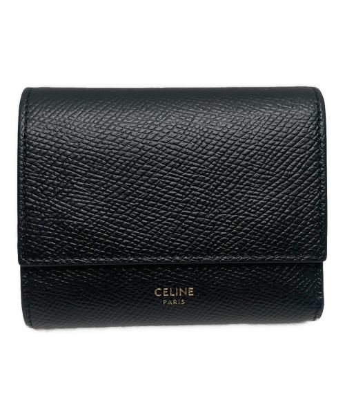 CELINE（セリーヌ）CELINE (セリーヌ) SMALL TRIFOLD WALLET ブラック 未使用品の古着・服飾アイテム