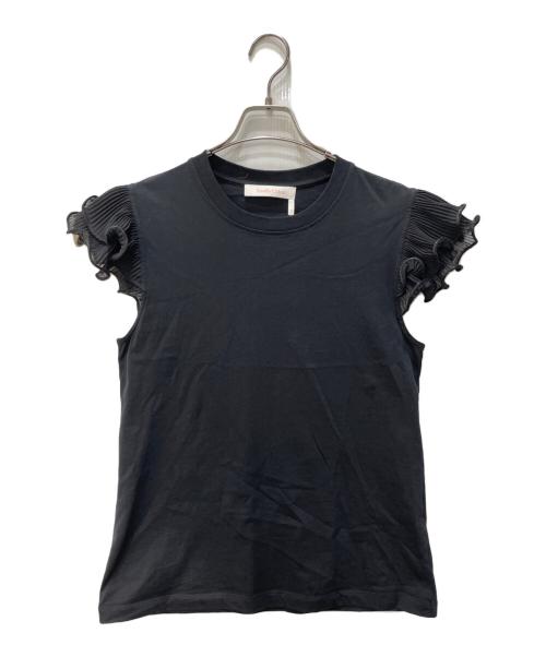 SEE BY CHLOE（シーバイクロエ）SEE BY CHLOE (シーバイクロエ) ノースリーブフリルカットソー ブラック サイズ:Sの古着・服飾アイテム