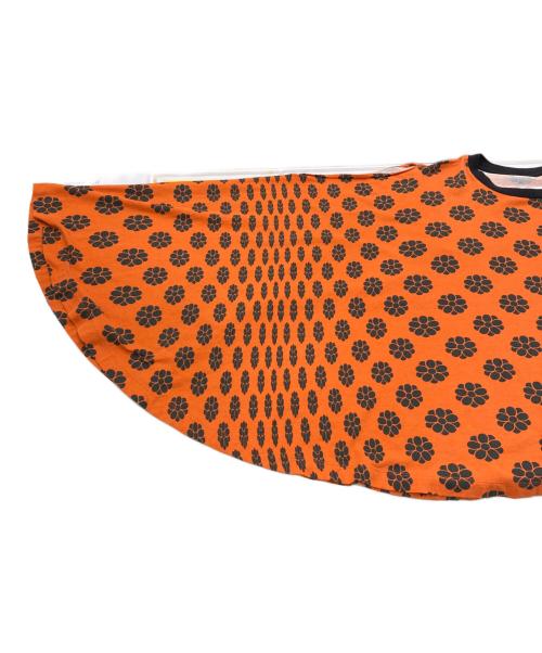 MM6 Maison Margiela（エムエムシックスメゾンマルジェラ）MM6 Maison Margiela (エムエムシックスメゾンマルジェラ) 変形カットソー オレンジ サイズ:Sの古着・服飾アイテム