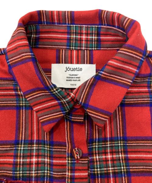 jouetie（ジュエティ）jouetie (ジュエティ) ティアードイレギュラーチュニック レッド サイズ:Mの古着・服飾アイテム